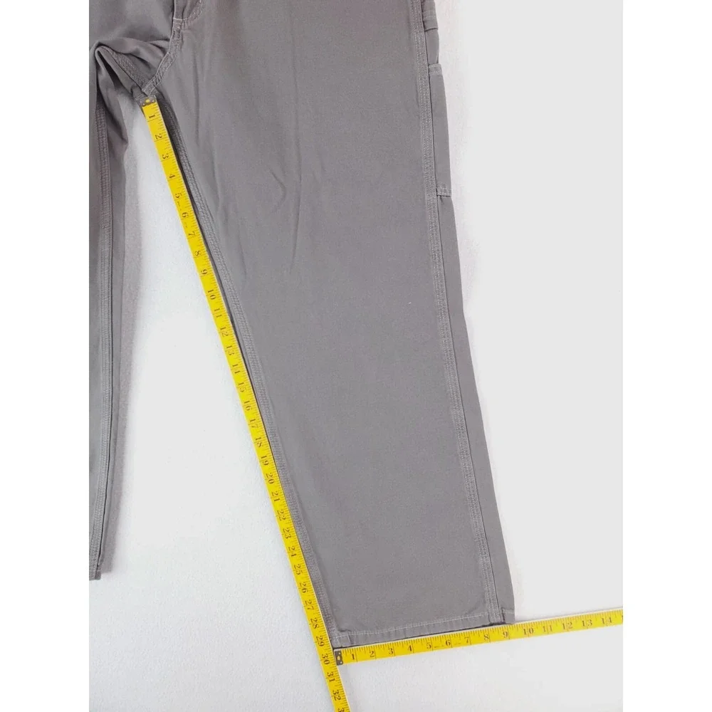 Carhartt Pants Mens 38x30 Gray Utility Carpenter Loose Fit‎ Duck Canvas Workwear
